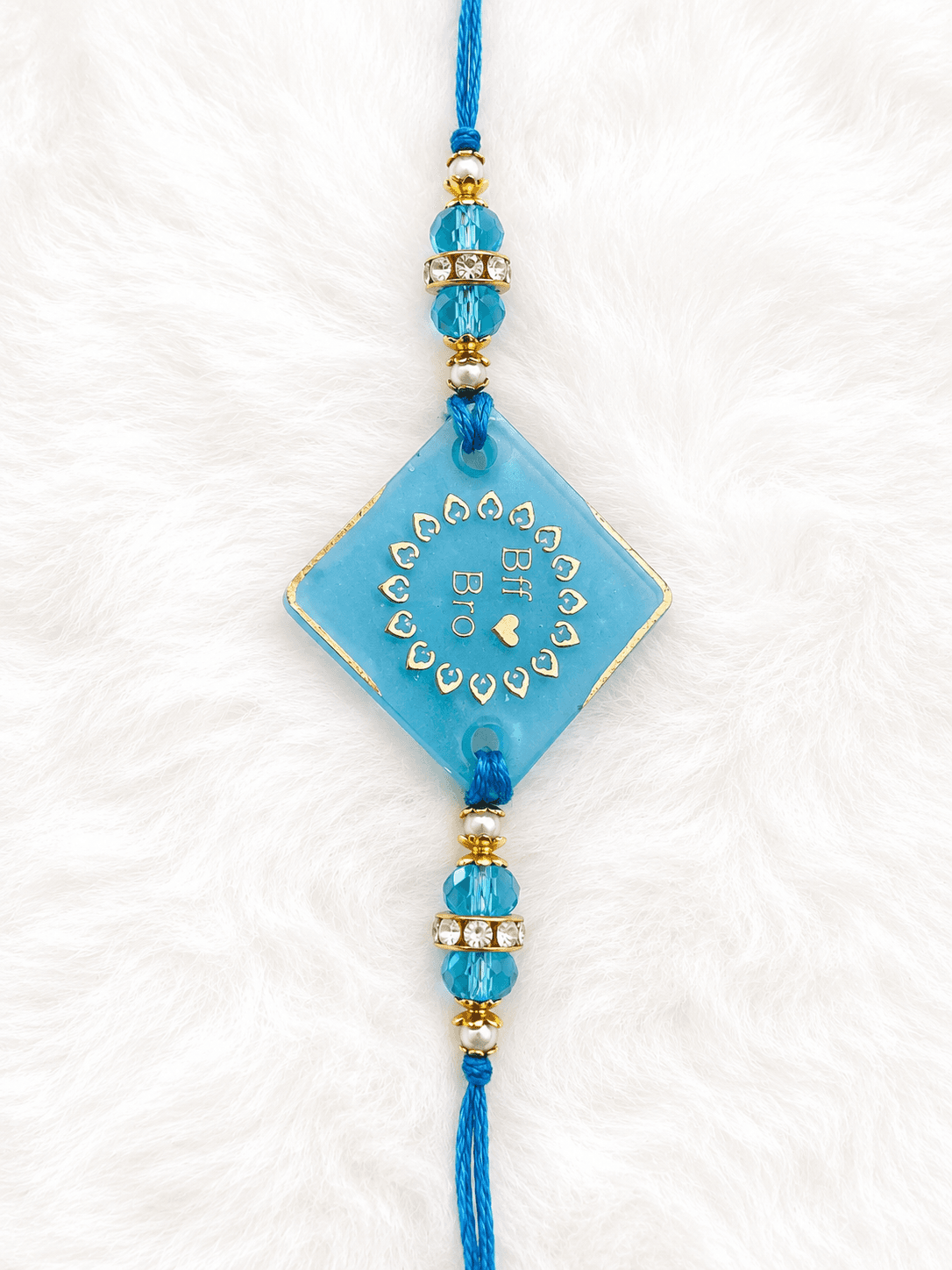 Azure Heart-Ring Rakhi