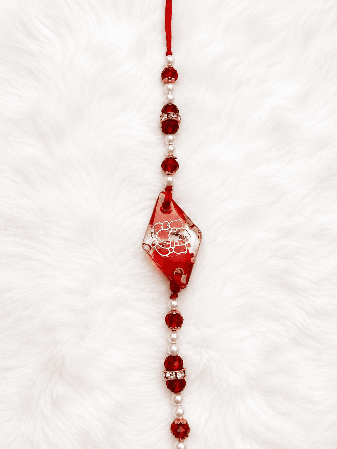 Ruby Drop Pearl Rakhi