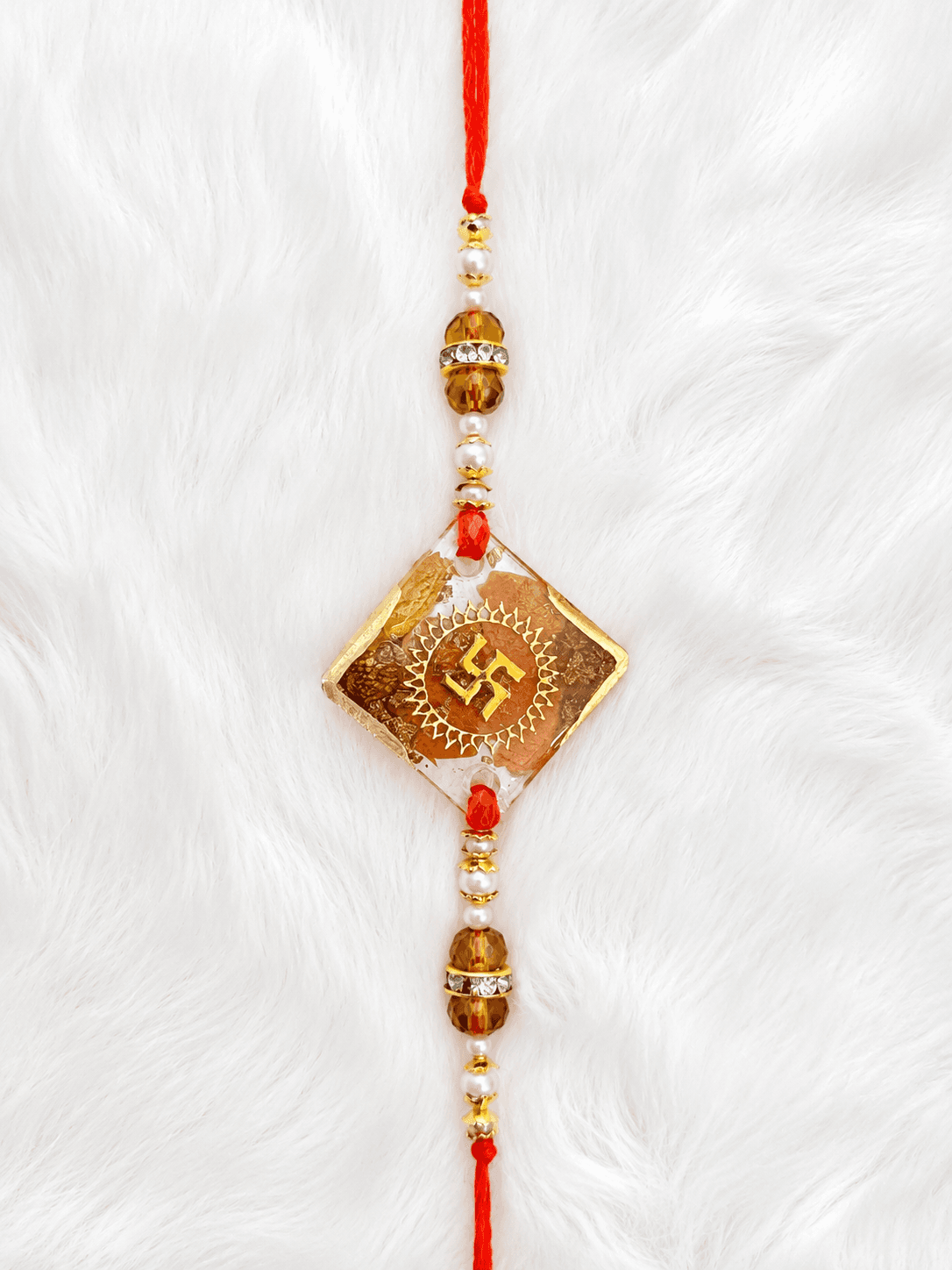 Golden Swastik Blessing Rakhi