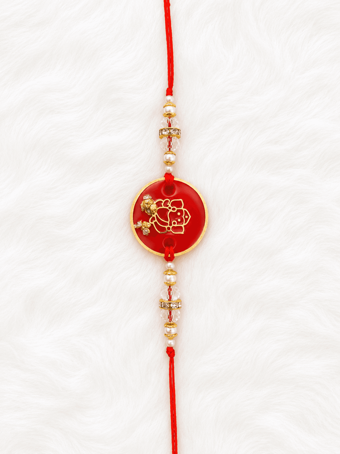 Ruby Ganesha Kundan Rakhi